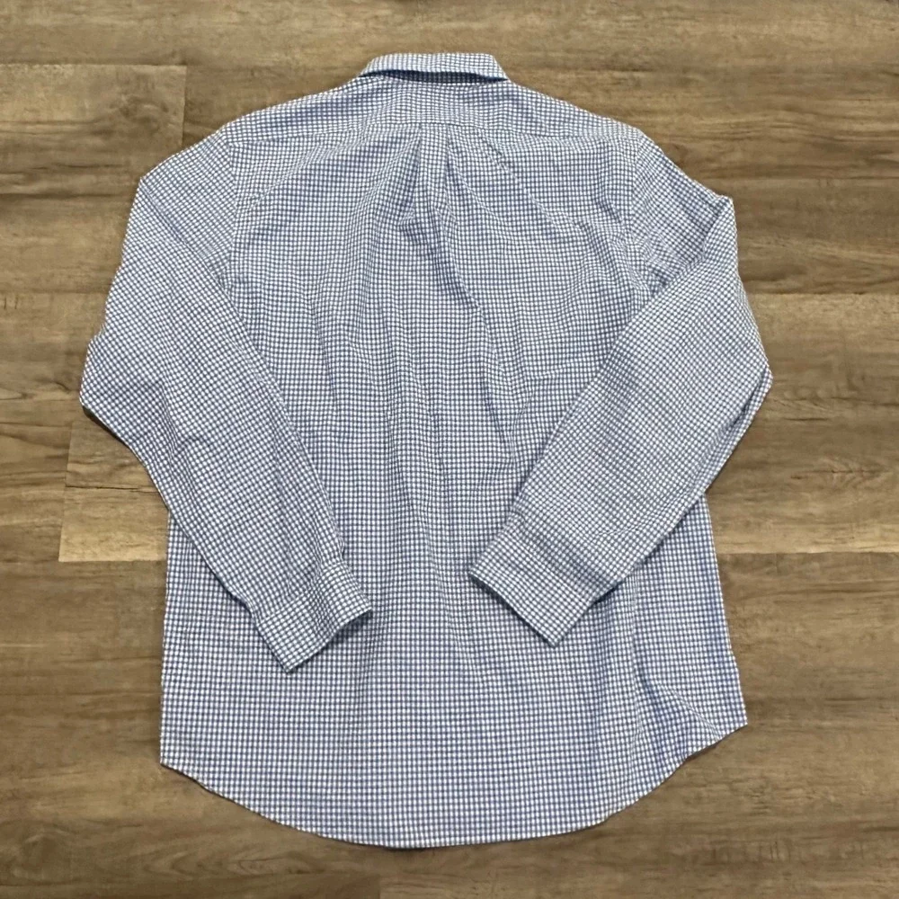 Polo Ralph Lauren Mens XL Classic Fit Gingham Button Down Shirt Blue White Pony